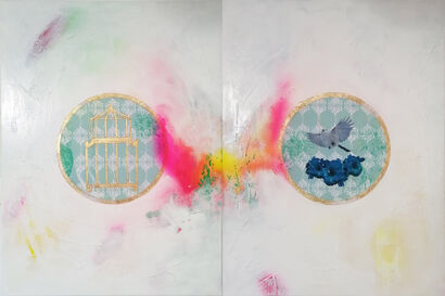 Taumatropio di Denise two - a Paint Artowrk by Denise Sanna